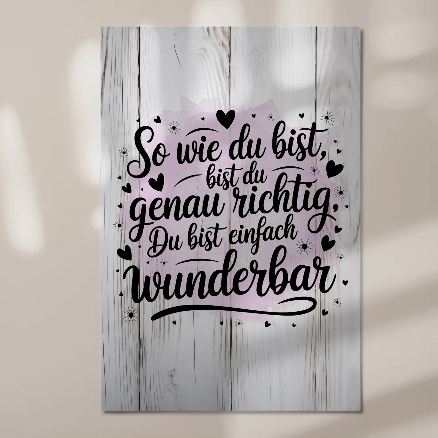 Magnet Poster mit Spruch Du bist einfach wunderbar