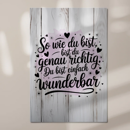 Magnet Poster mit Spruch Du bist einfach wunderbar