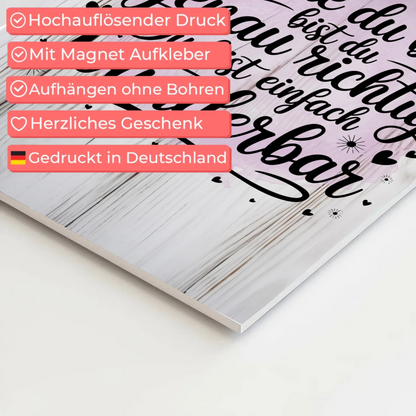 Magnet Poster mit Spruch Du bist einfach wunderbar