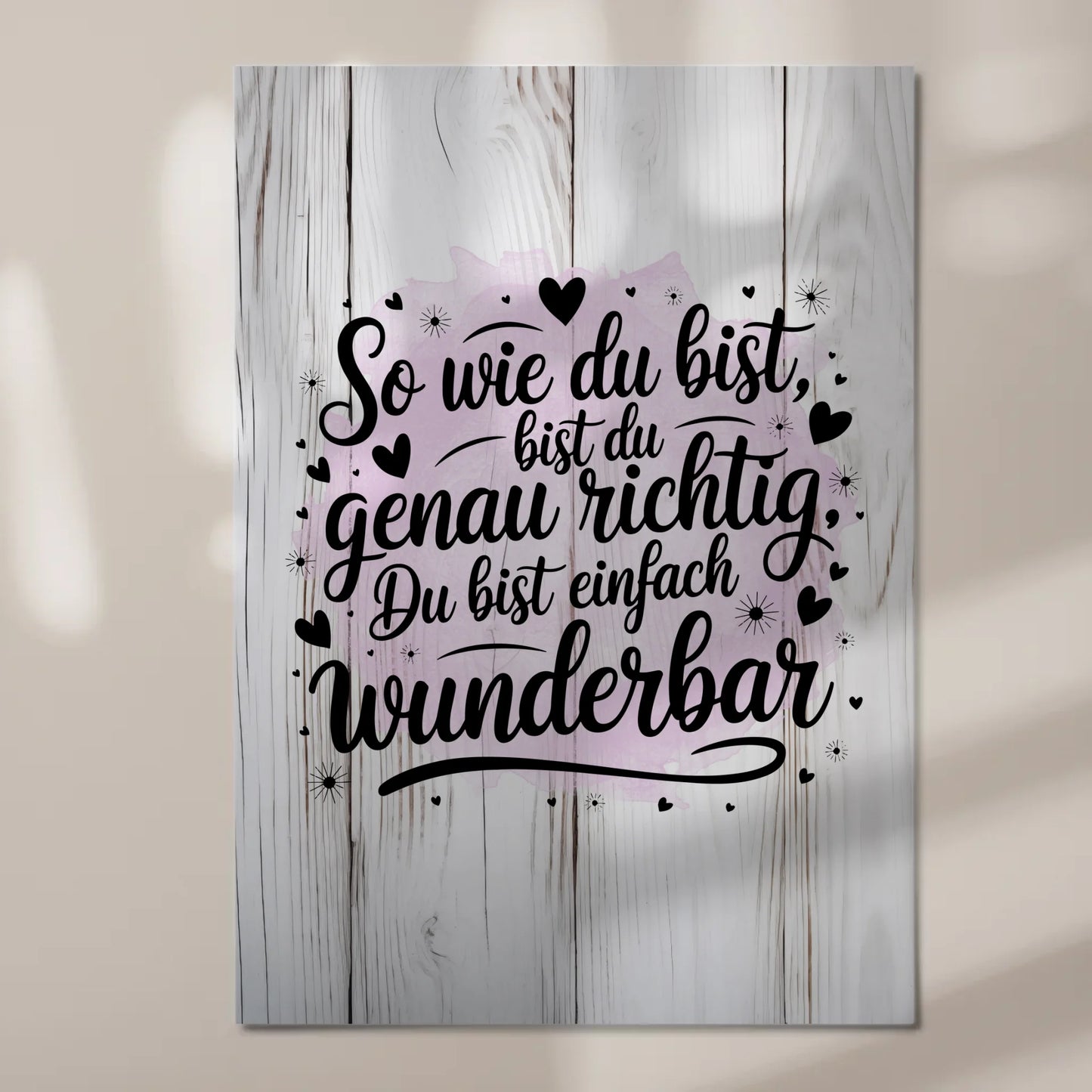 Magnet Poster mit Spruch Du bist einfach wunderbar