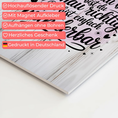 Magnet Poster mit Spruch Du bist einfach wunderbar