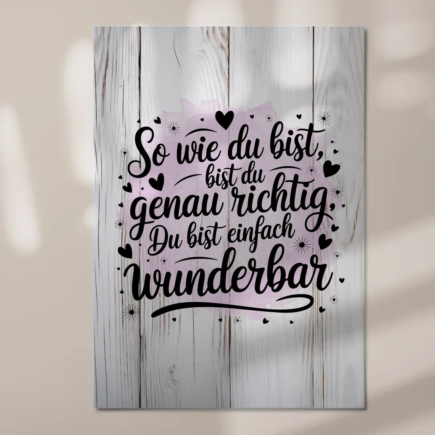 Magnet Poster mit Spruch Du bist einfach wunderbar