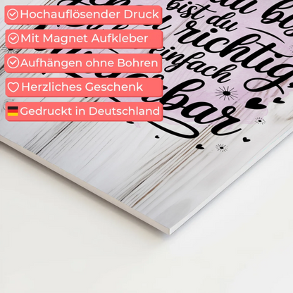 Magnet Poster mit Spruch Du bist einfach wunderbar