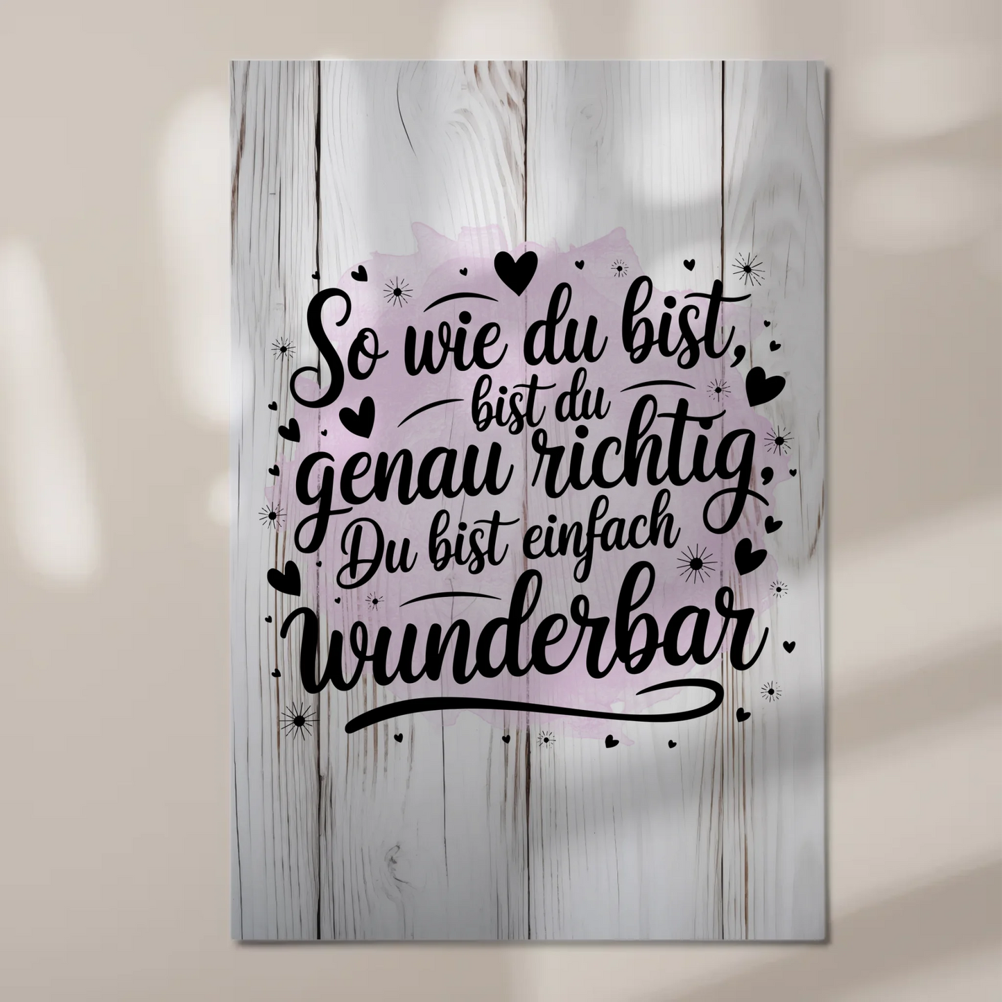 Magnet Poster mit Spruch Du bist einfach wunderbar