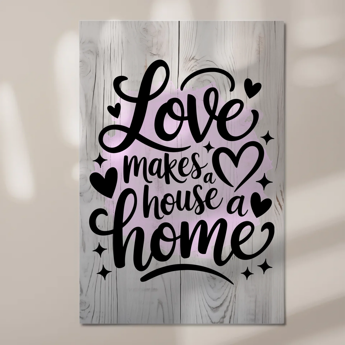 Magnet Poster Spruch Love makes a house a home Geschenk