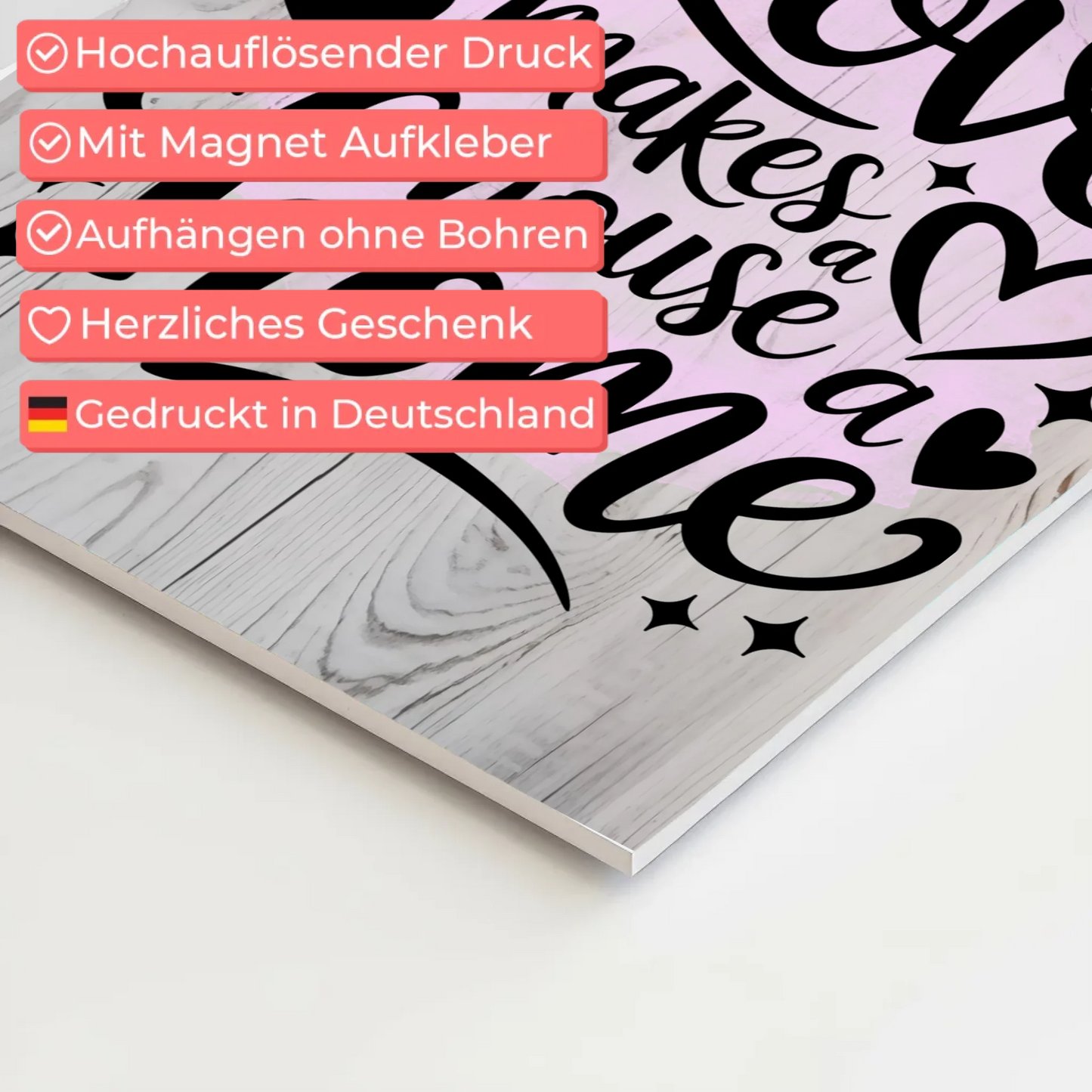 Magnet Poster Spruch Love makes a house a home Geschenk