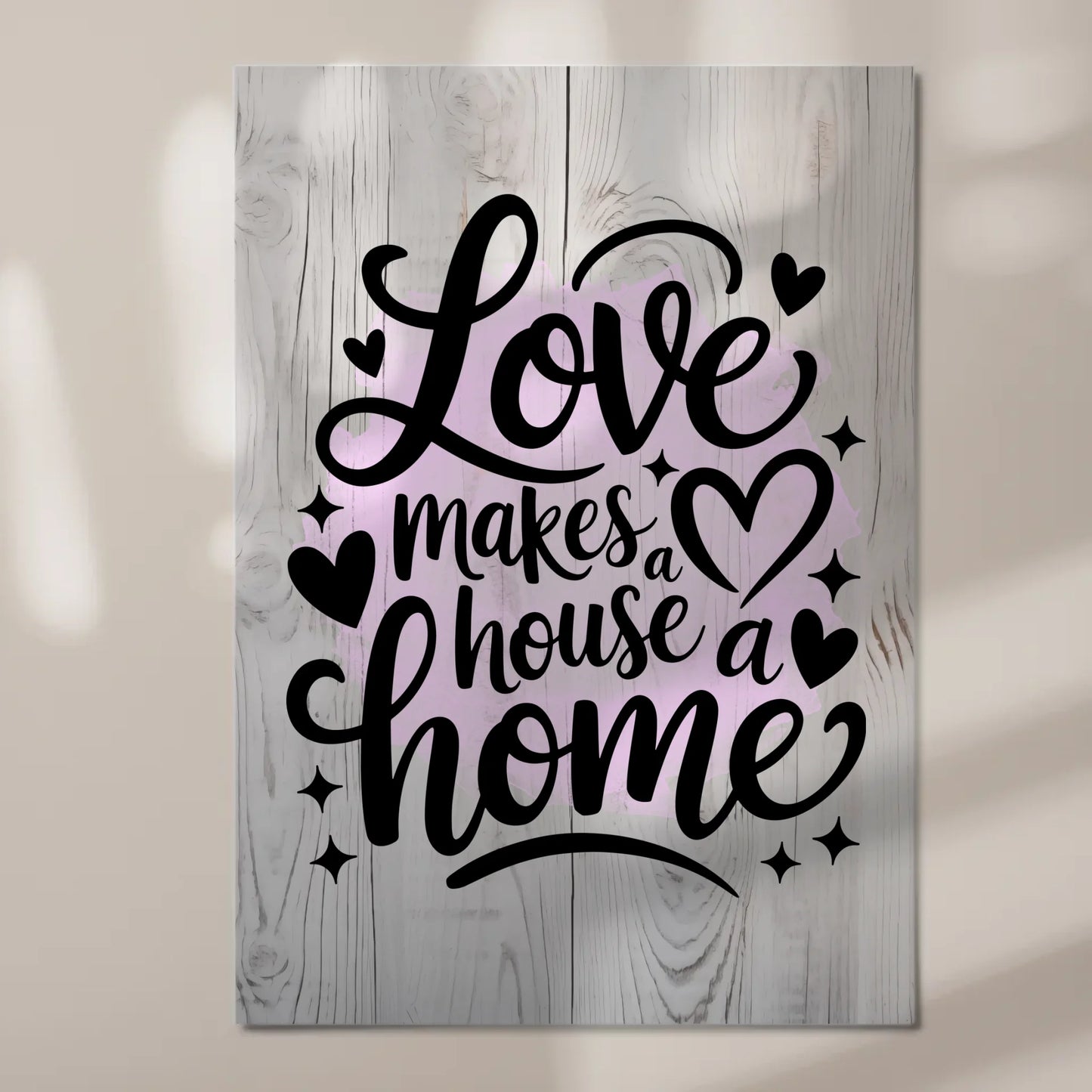 Magnet Poster Spruch Love makes a house a home Geschenk