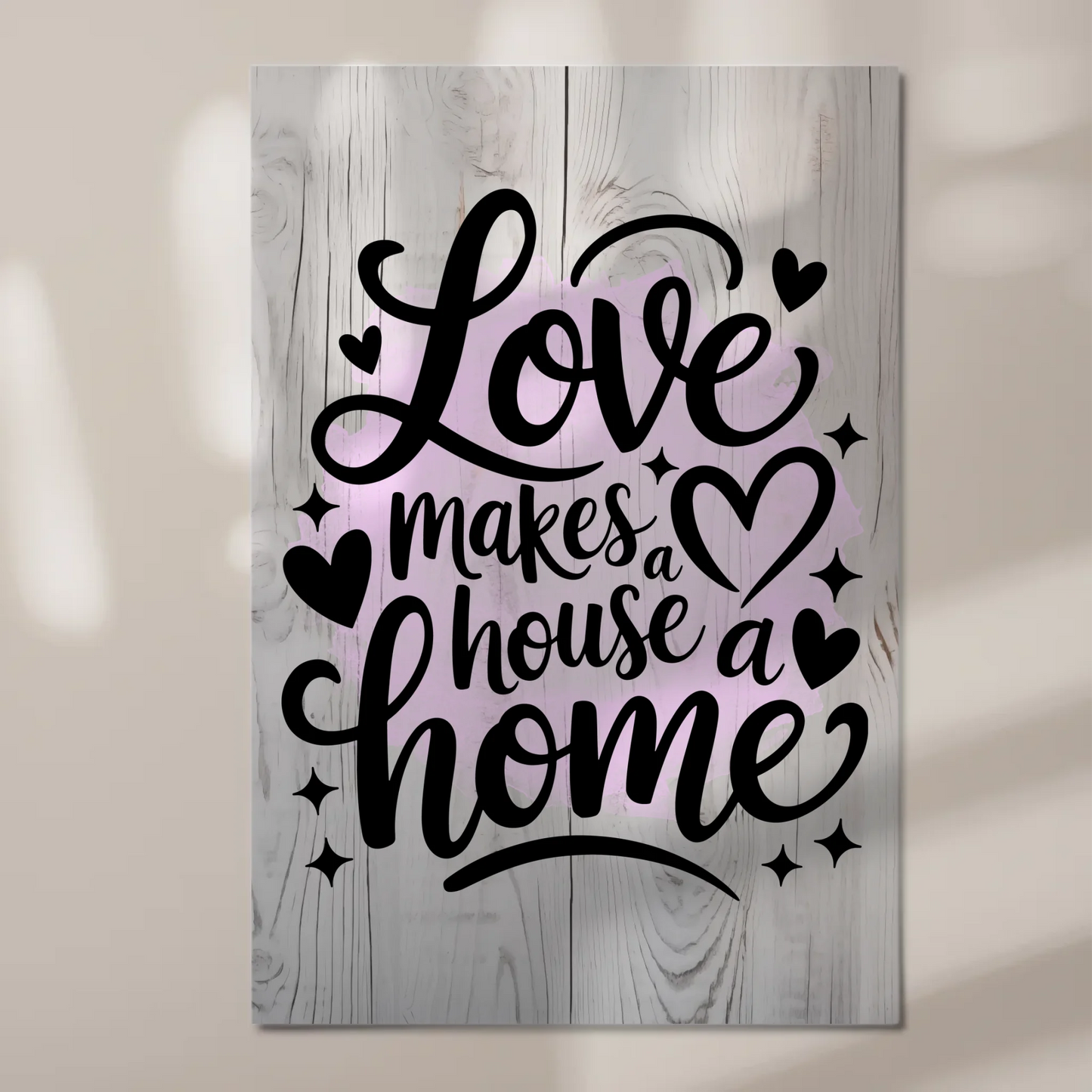 Magnet Poster Spruch Love makes a house a home Geschenk