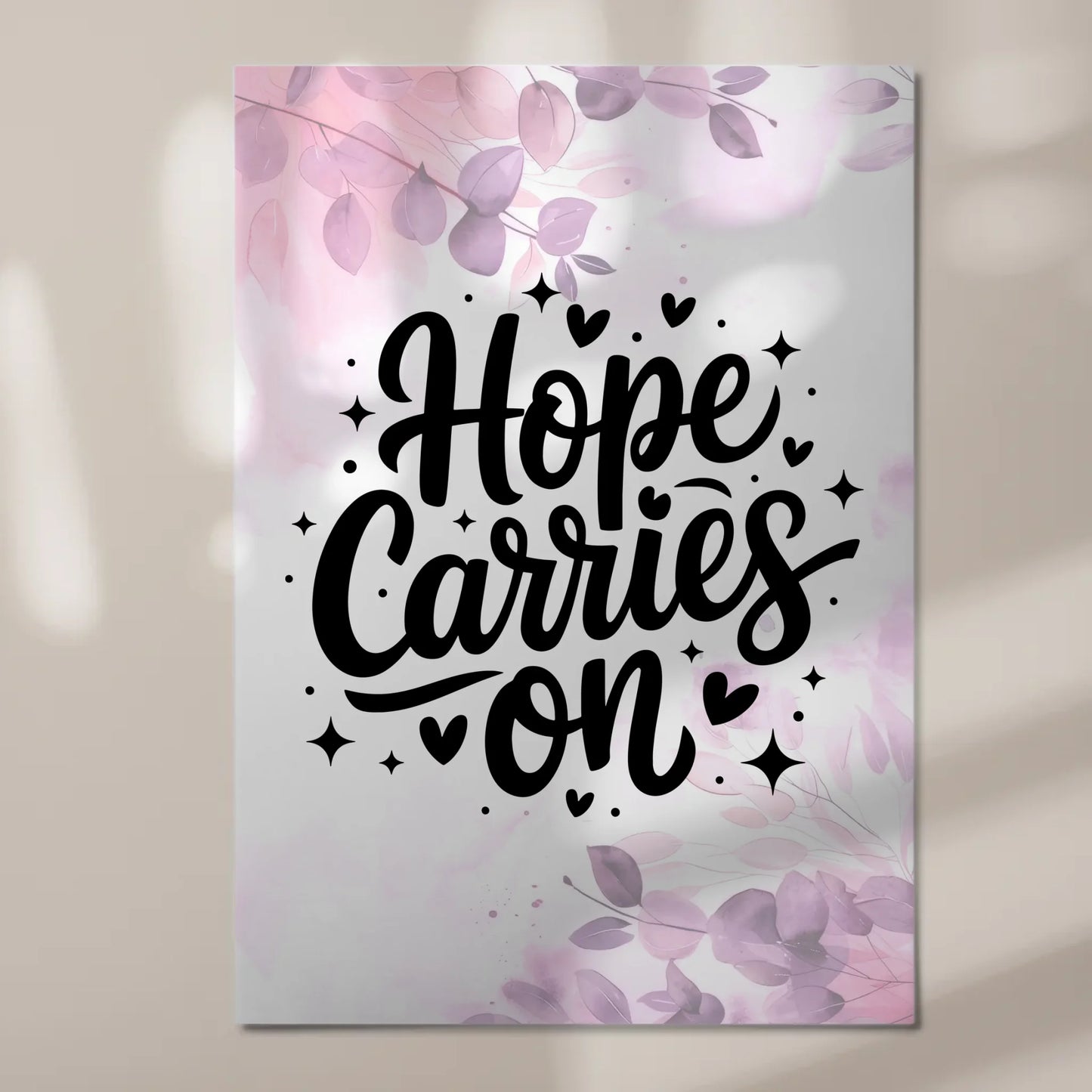 Spruch Fotoboard Magnet Wandbild Hope Carries On