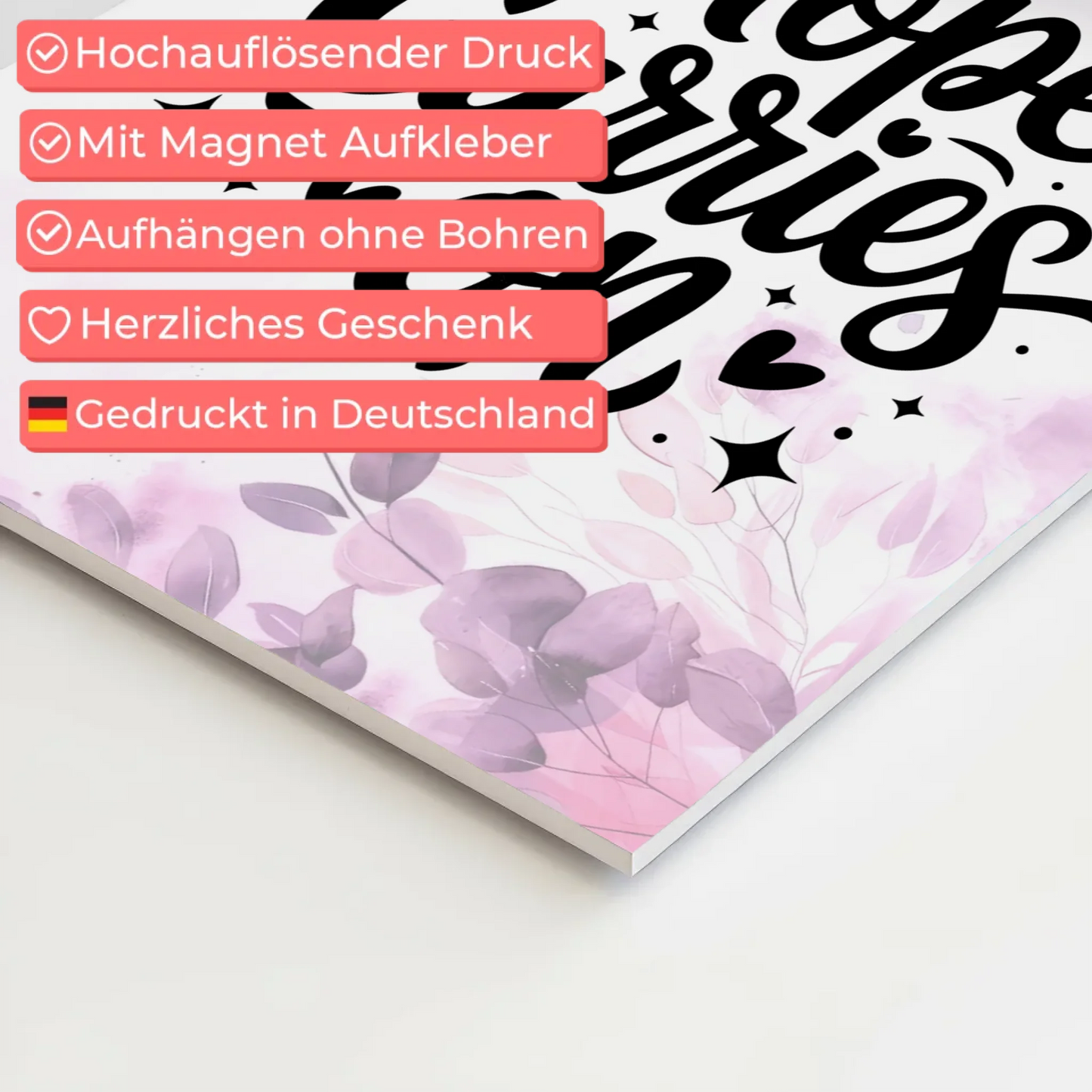 Spruch Fotoboard Magnet Wandbild Hope Carries On