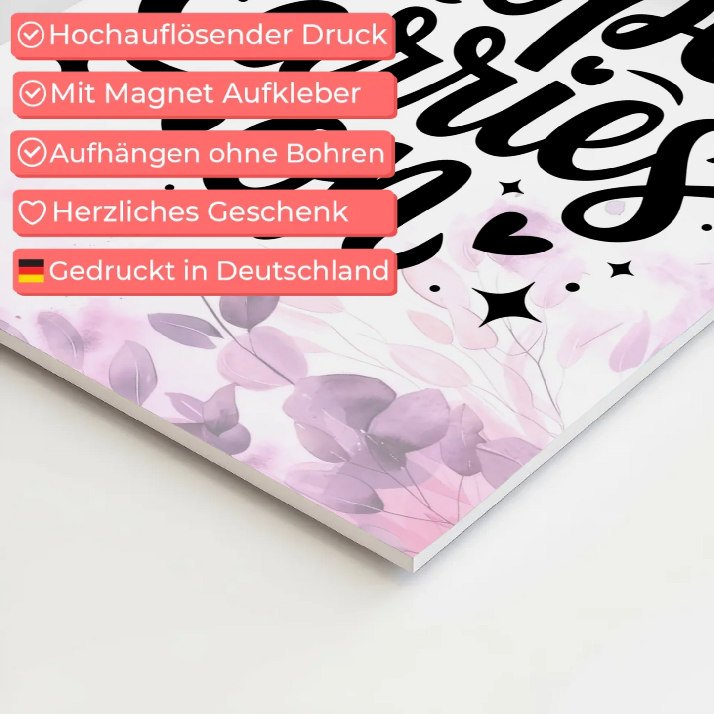 Spruch Fotoboard Magnet Wandbild Hope Carries On