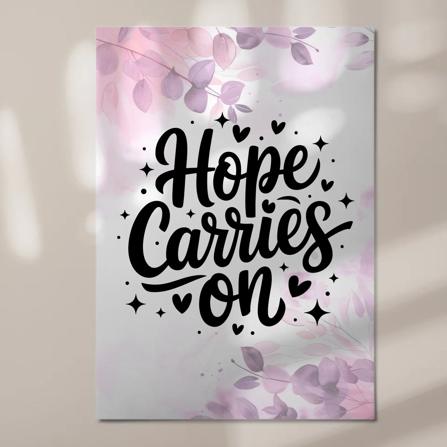 Spruch Fotoboard Magnet Wandbild Hope Carries On