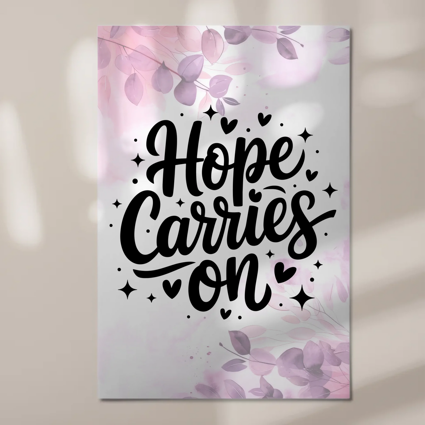 Spruch Fotoboard Magnet Wandbild Hope Carries On