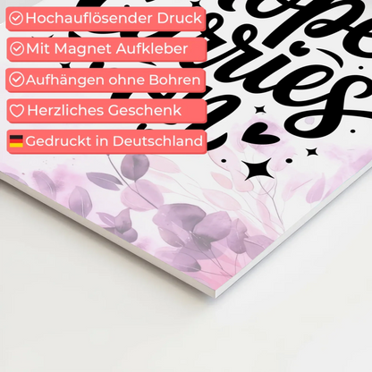 Spruch Fotoboard Magnet Wandbild Hope Carries On