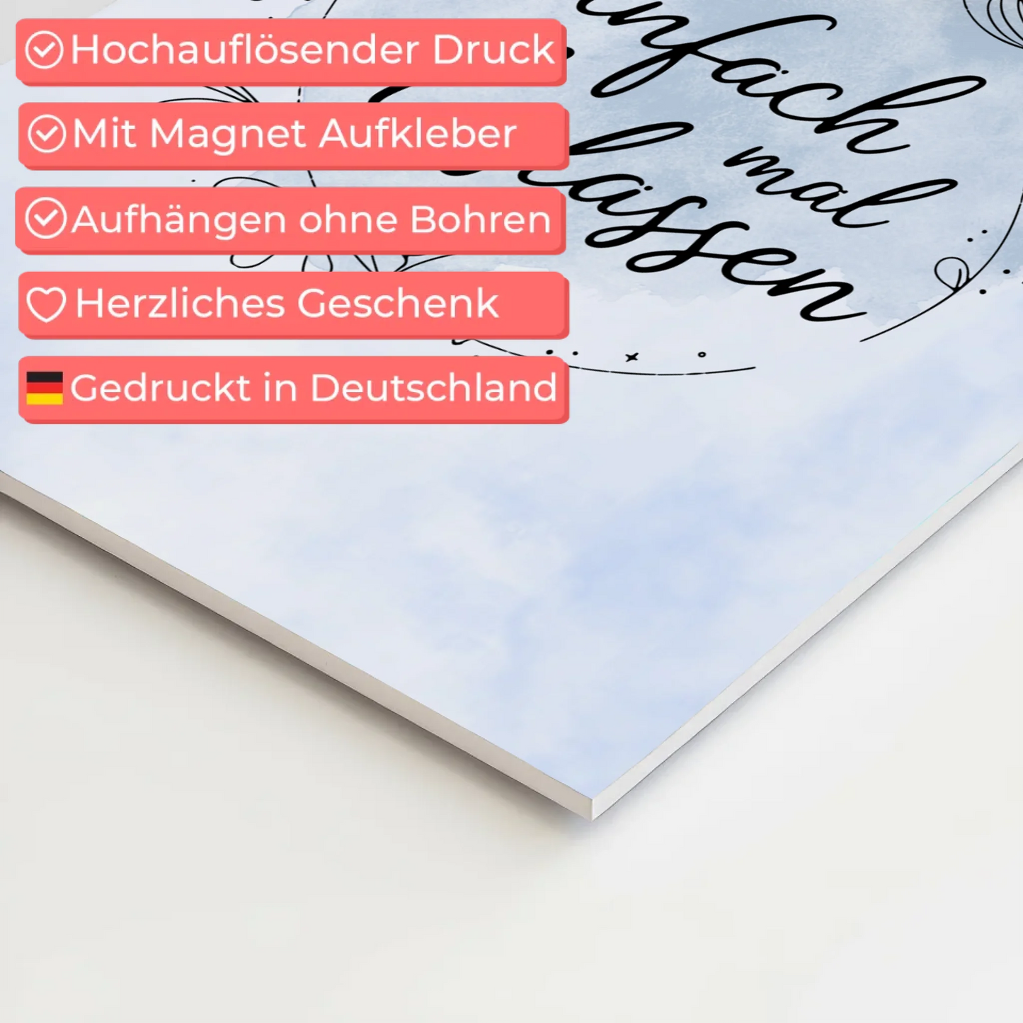 Magnet Poster Spruch Einfach mal loslassen Geschenk