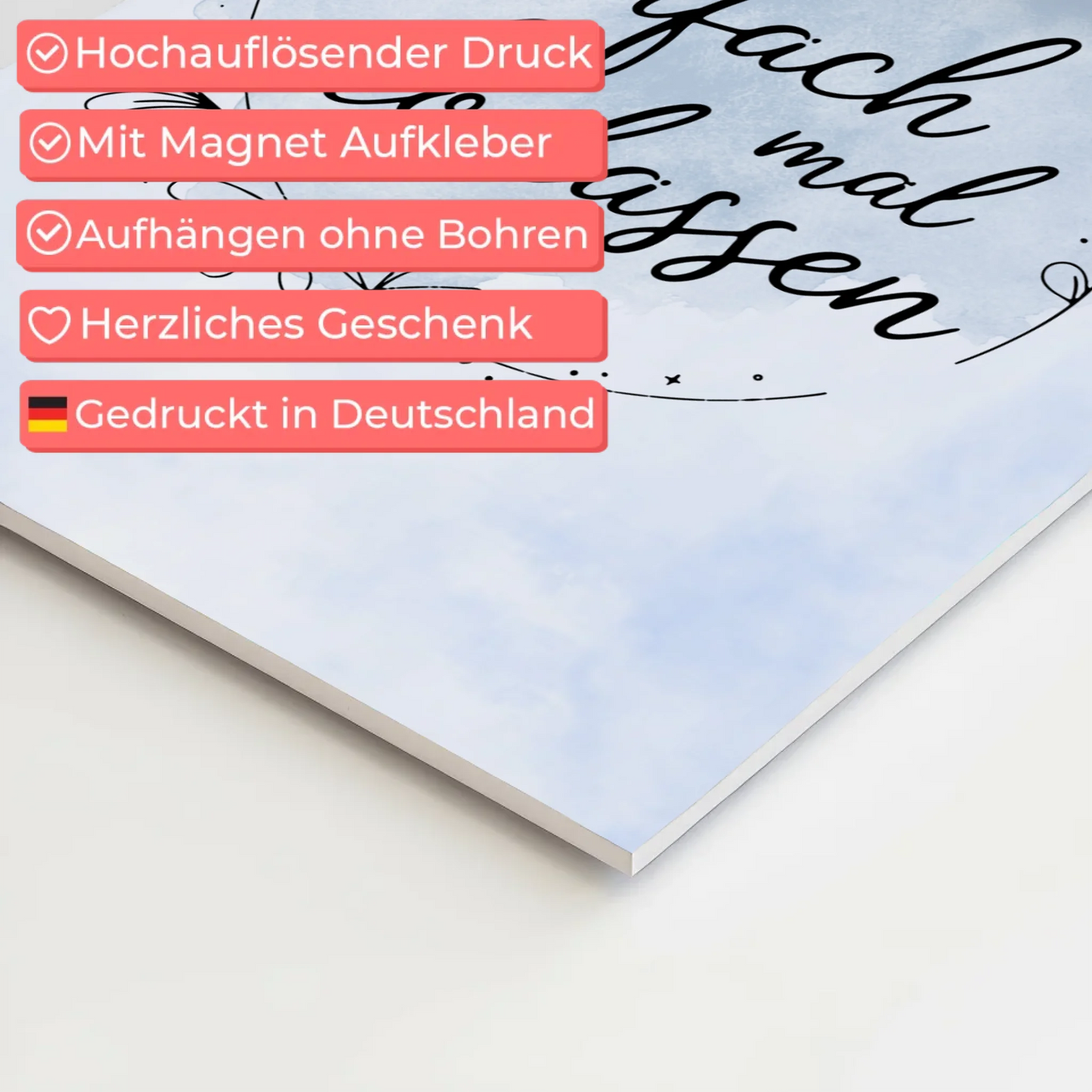 Magnet Poster Spruch Einfach mal loslassen Geschenk