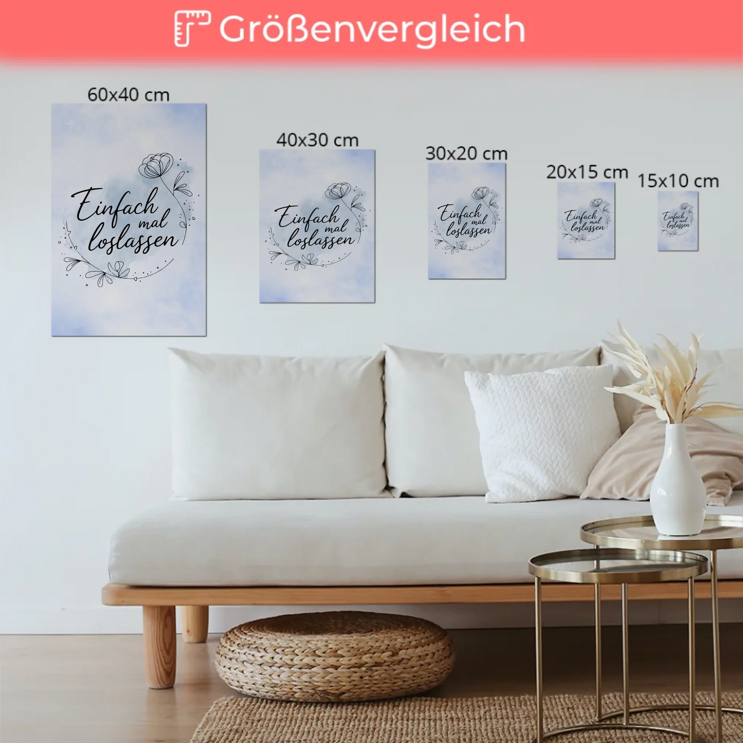 Magnet Poster Spruch Einfach mal loslassen Geschenk