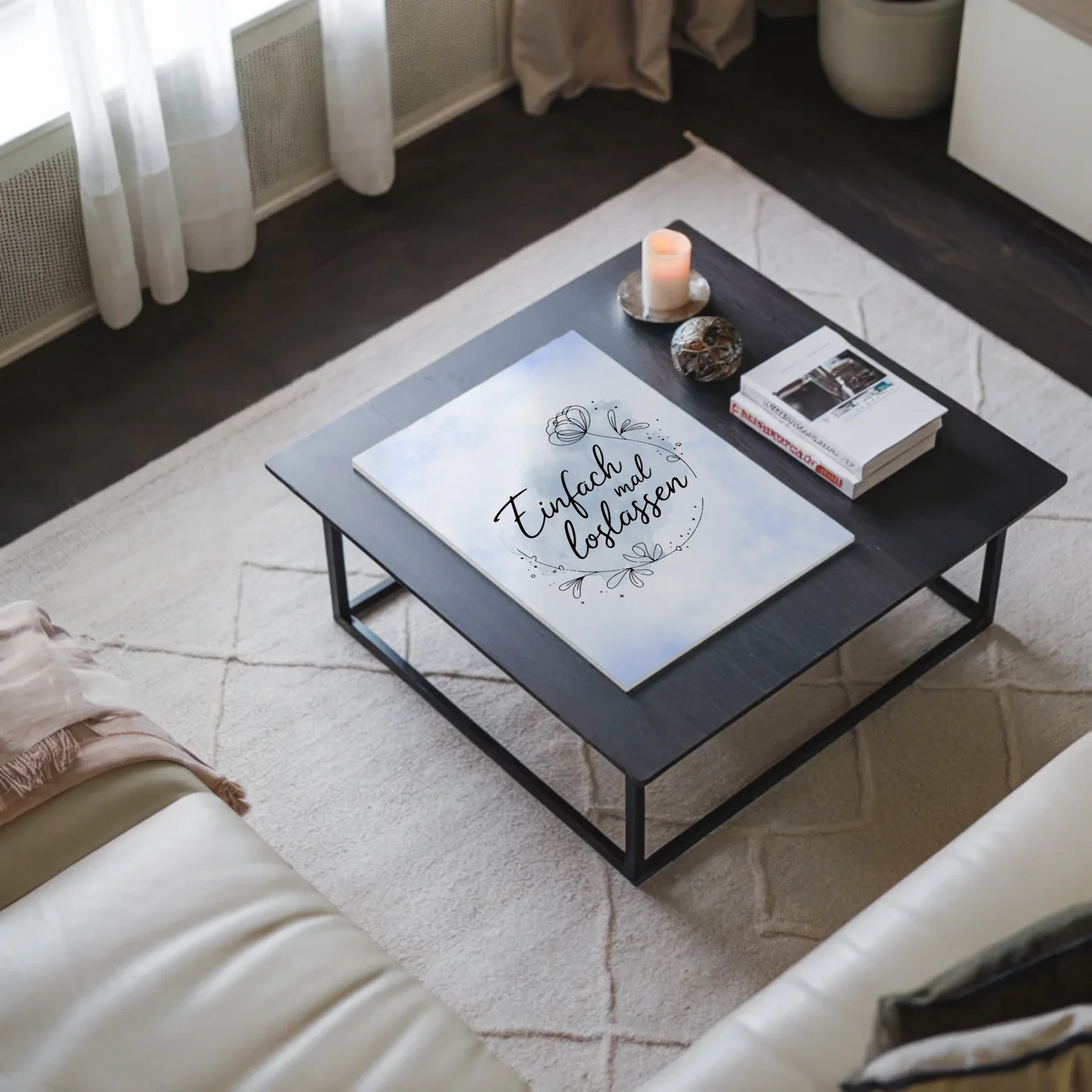 Magnet Poster Spruch Einfach mal loslassen Geschenk