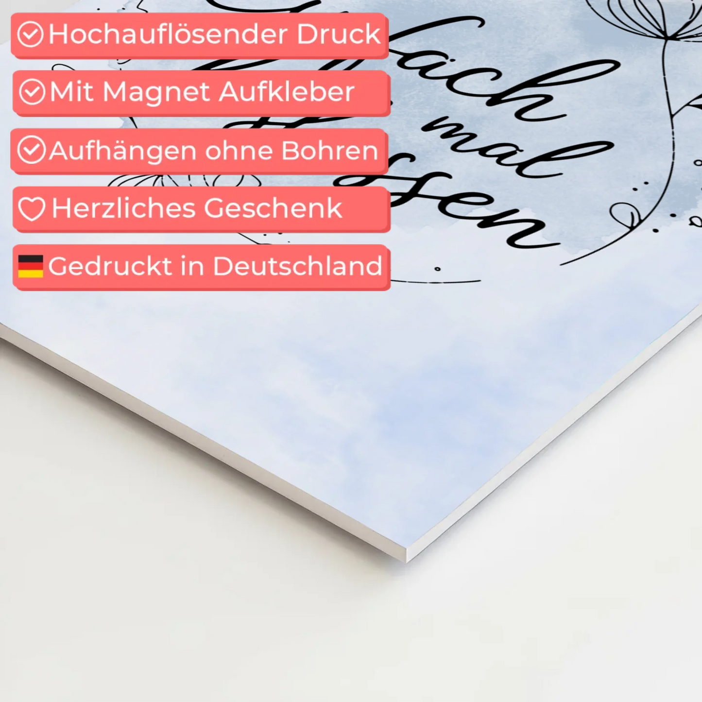 Magnet Poster Spruch Einfach mal loslassen Geschenk