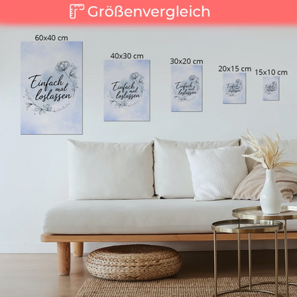 Magnet Poster Spruch Einfach mal loslassen Geschenk