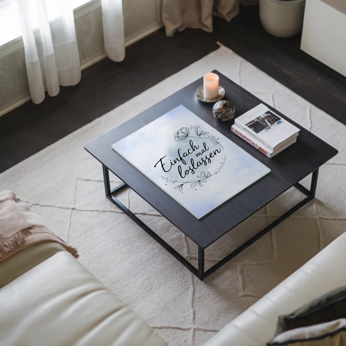 Magnet Poster Spruch Einfach mal loslassen Geschenk