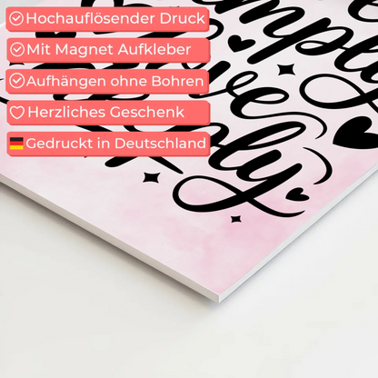 Spruch Fotoboard Magnet Wandbild Live Simply Love Deeply