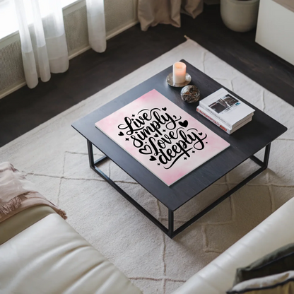 Spruch Fotoboard Magnet Wandbild Live Simply Love Deeply