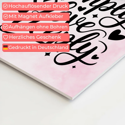 Spruch Fotoboard Magnet Wandbild Live Simply Love Deeply