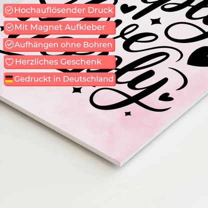 Spruch Fotoboard Magnet Wandbild Live Simply Love Deeply