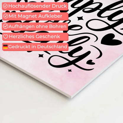 Spruch Fotoboard Magnet Wandbild Live Simply Love Deeply