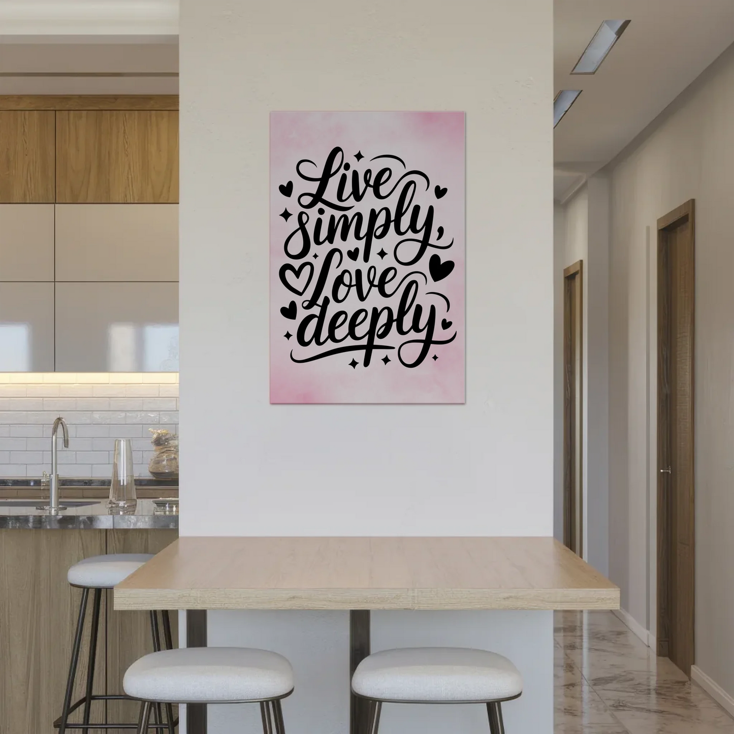 Spruch Fotoboard Magnet Wandbild Live Simply Love Deeply