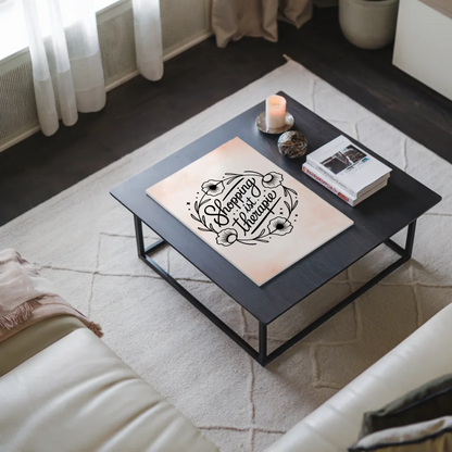 Sprüche Poster Magentisch Shopping ist Therapie Geschenk