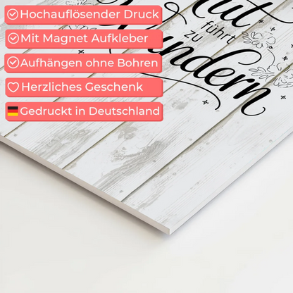Magnet Poster Spruch Mut führt zu Wundern Geschenk