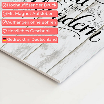 Magnet Poster Spruch Mut führt zu Wundern Geschenk