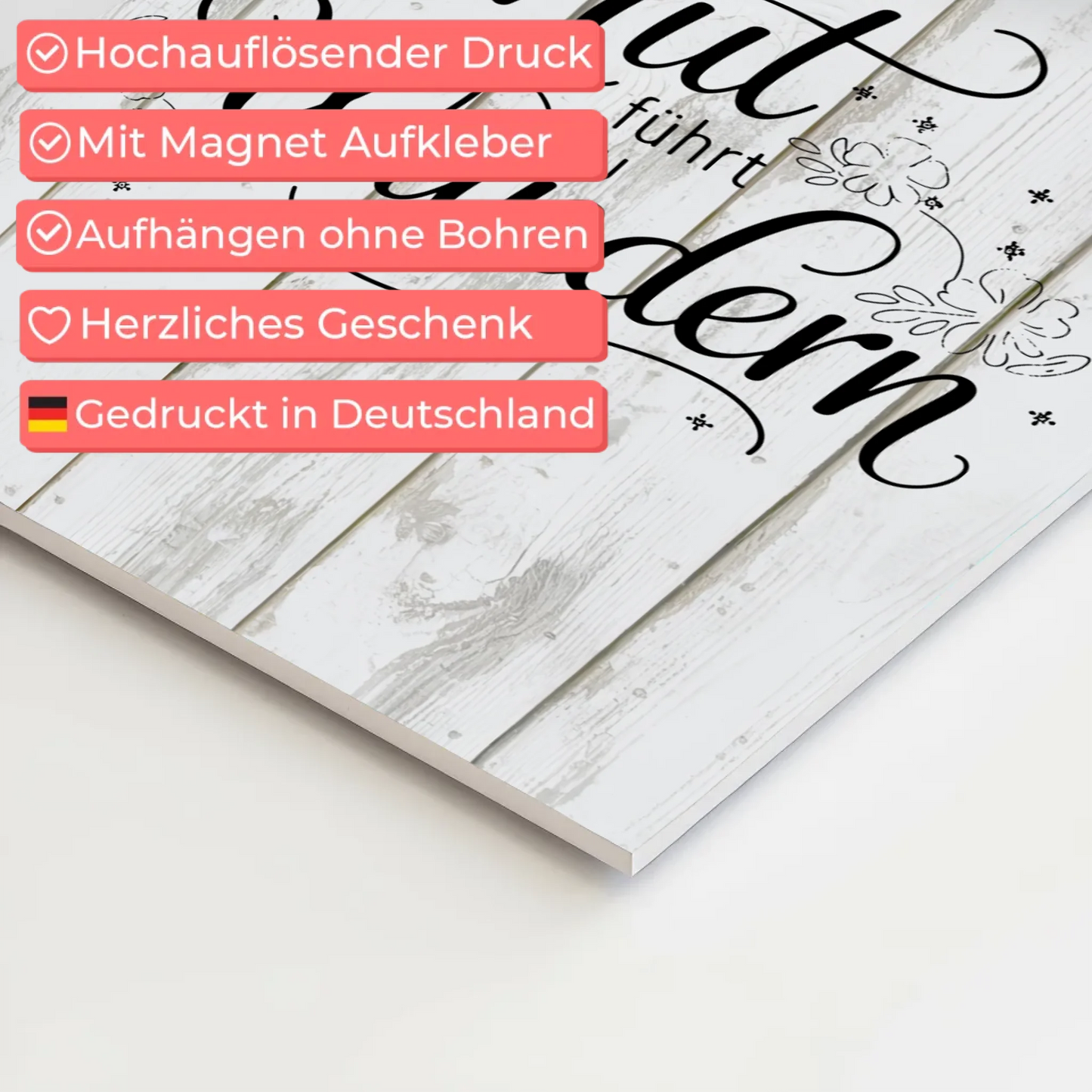 Magnet Poster Spruch Mut führt zu Wundern Geschenk