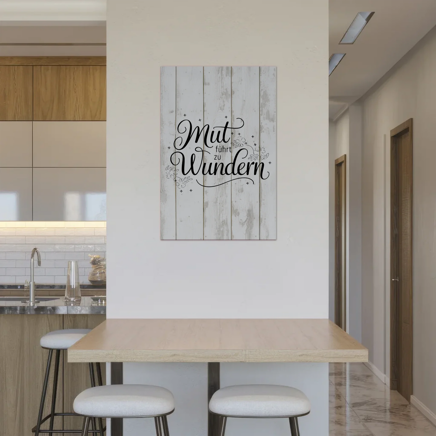 Magnet Poster Spruch Mut führt zu Wundern Geschenk