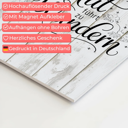 Magnet Poster Spruch Mut führt zu Wundern Geschenk