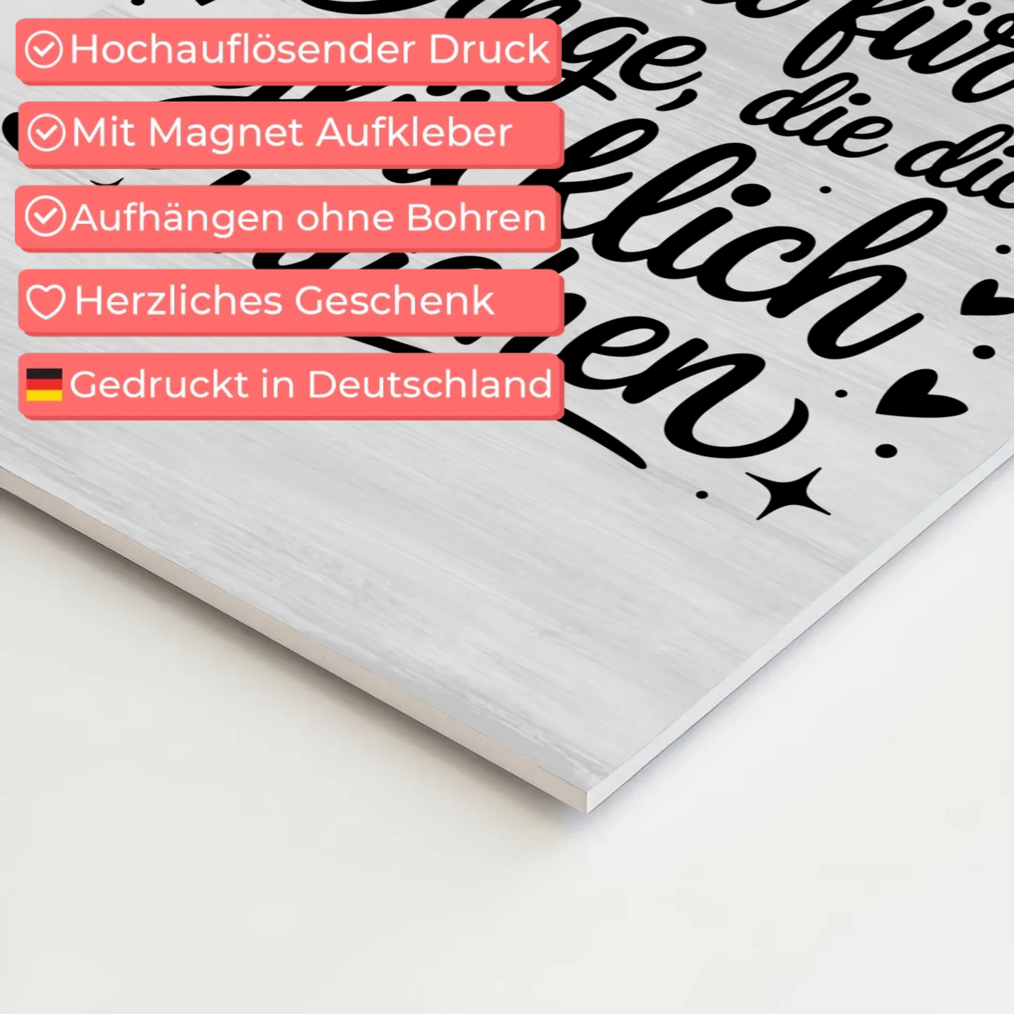 Spruch Fotoboard Magnet Wandbild Nimm dir Zeit Glücklich