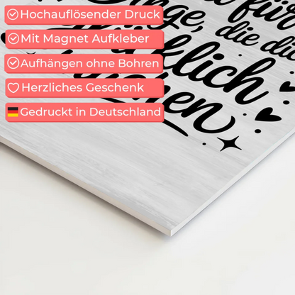 Spruch Fotoboard Magnet Wandbild Nimm dir Zeit Glücklich