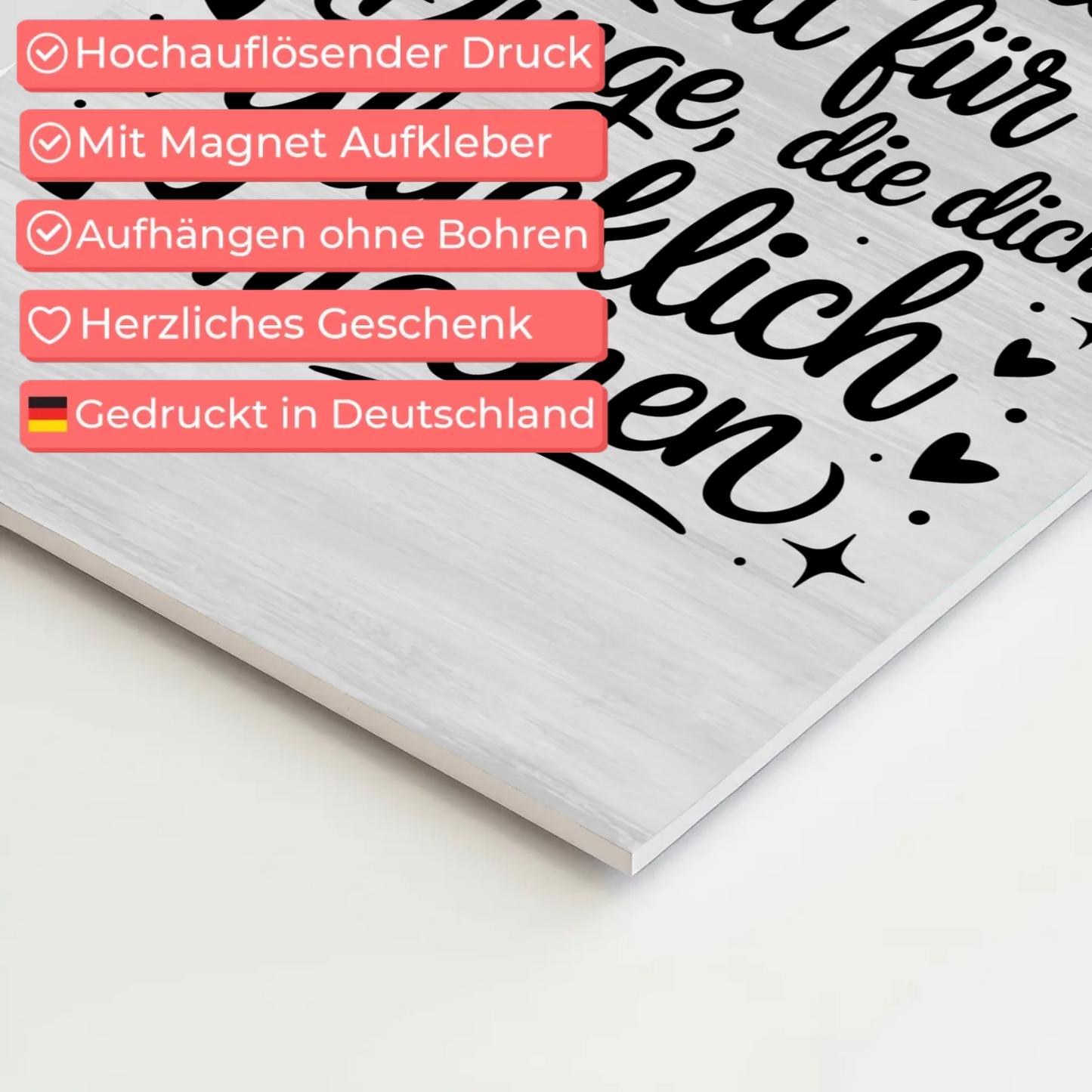 Spruch Fotoboard Magnet Wandbild Nimm dir Zeit Glücklich