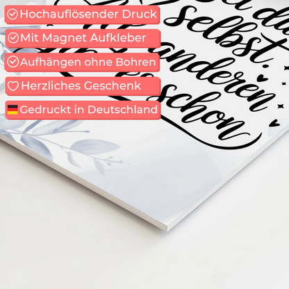 Sprüche Poster Magentisch - Sei du selbst Geschenkidee