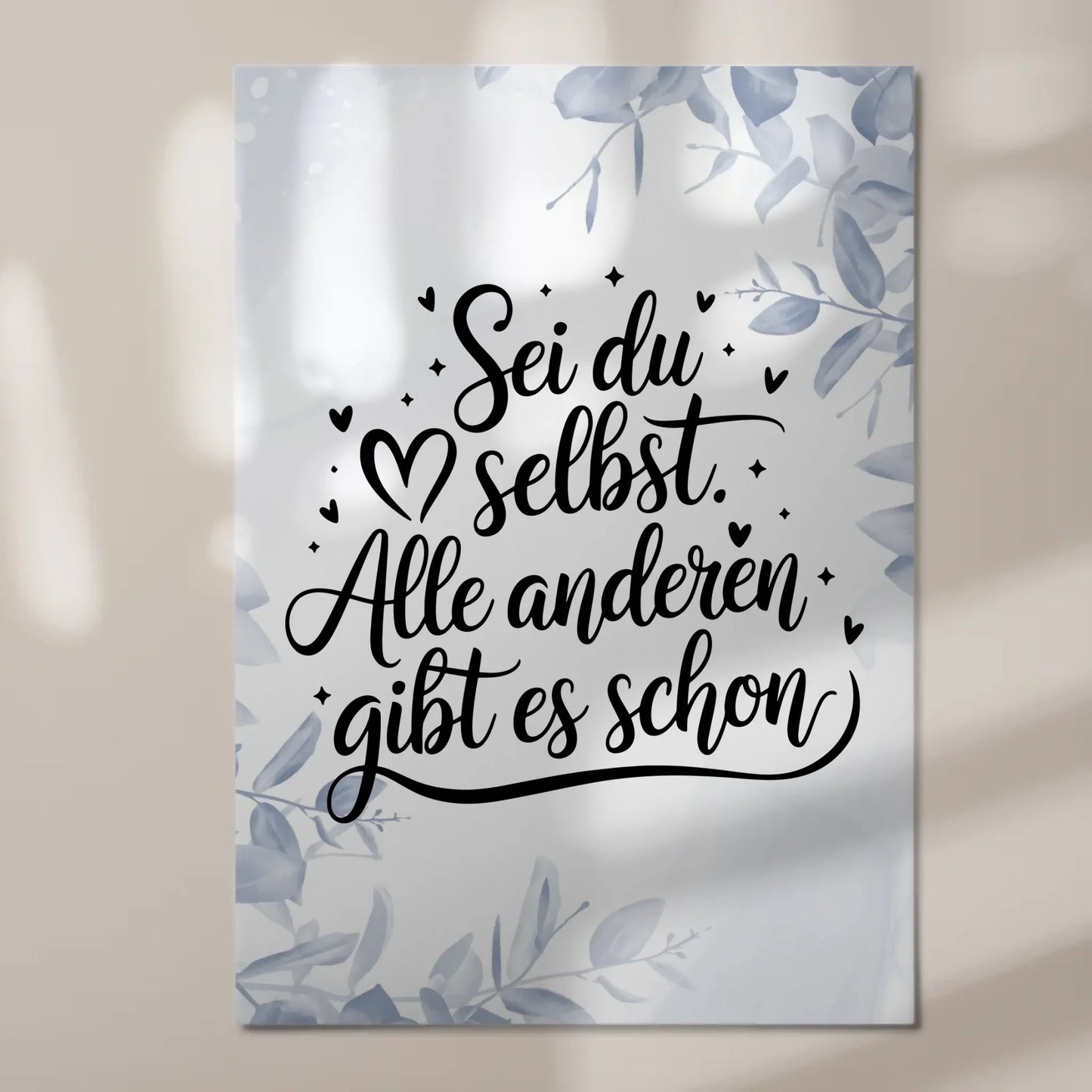 Sprüche Poster Magentisch - Sei du selbst Geschenkidee