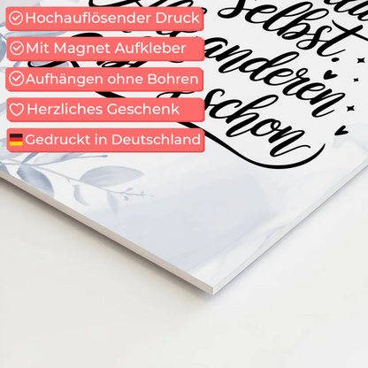 Sprüche Poster Magentisch - Sei du selbst Geschenkidee