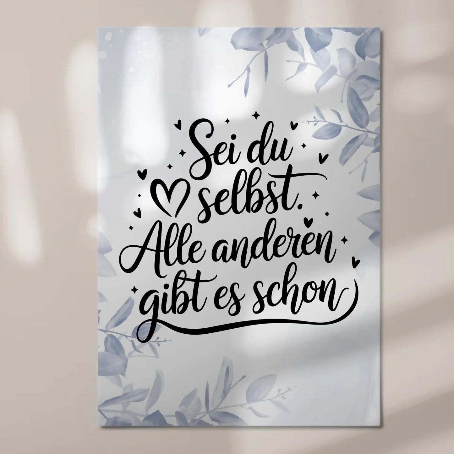 Sprüche Poster Magentisch - Sei du selbst Geschenkidee