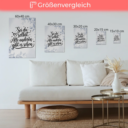 Sprüche Poster Magentisch - Sei du selbst Geschenkidee