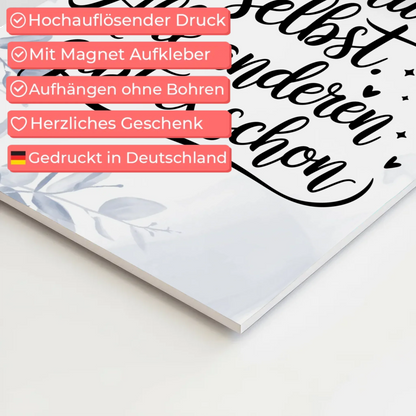 Sprüche Poster Magentisch - Sei du selbst Geschenkidee