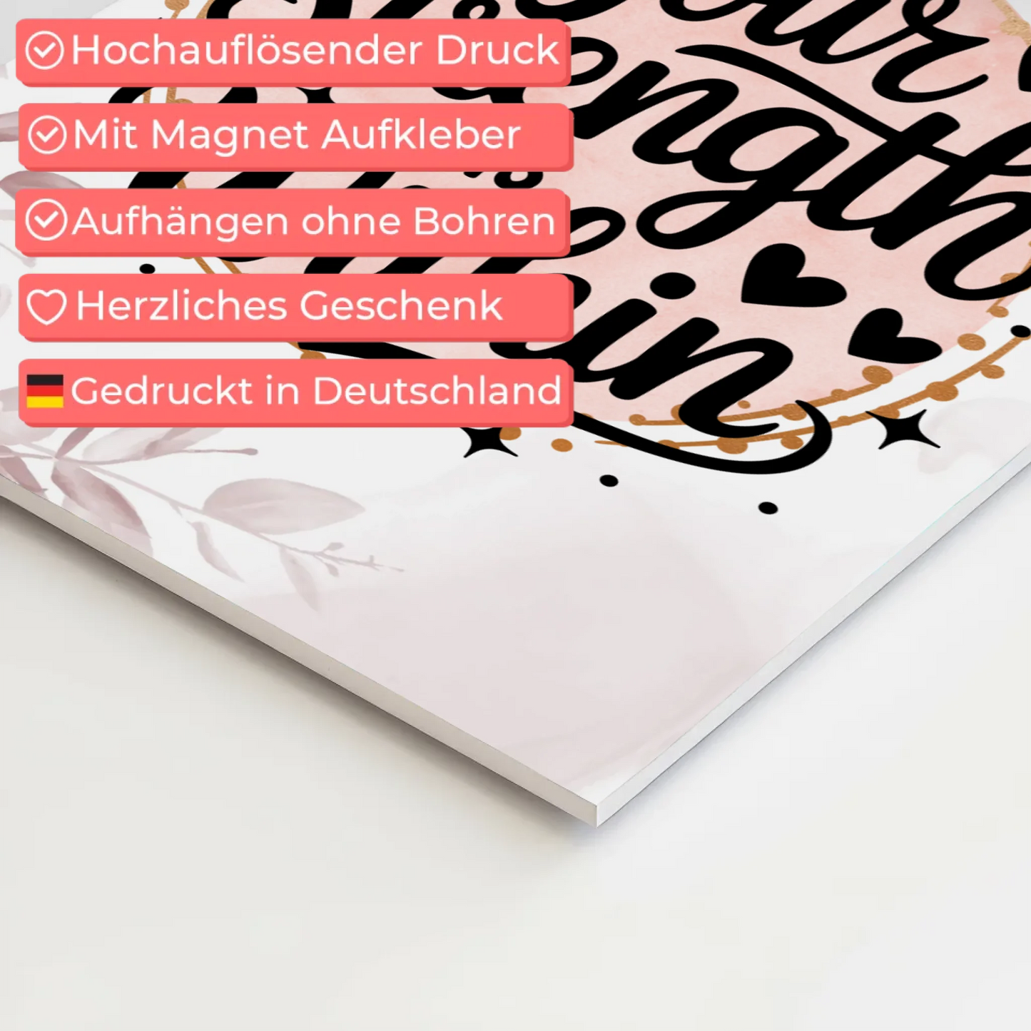 Magnet Poster mit Spruch Your strength is within