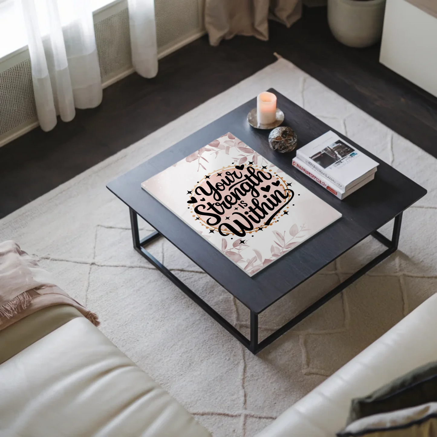 Magnet Poster mit Spruch Your strength is within