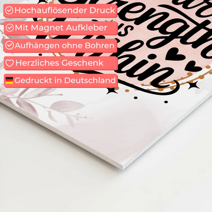 Magnet Poster mit Spruch Your strength is within