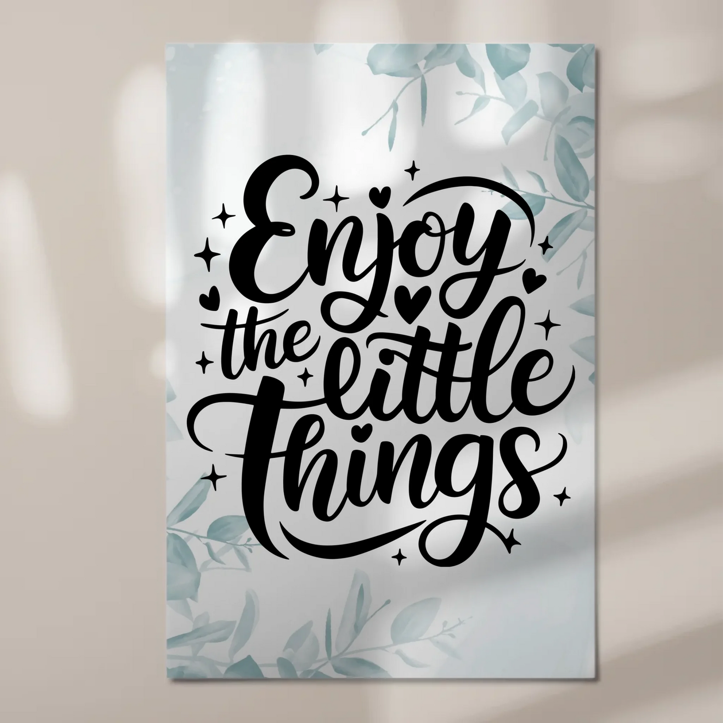 Magnet Poster Spruch Enjoy the Little Things Geschenk Fotoboard